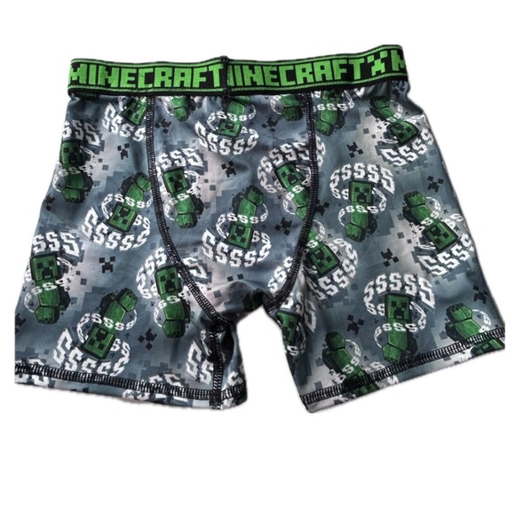 NEW! Minecraft 2 Pair Athletic Boxer Briefs Underwear Creeper & Ender‎ Dragon 10 - Picture 11 of 15